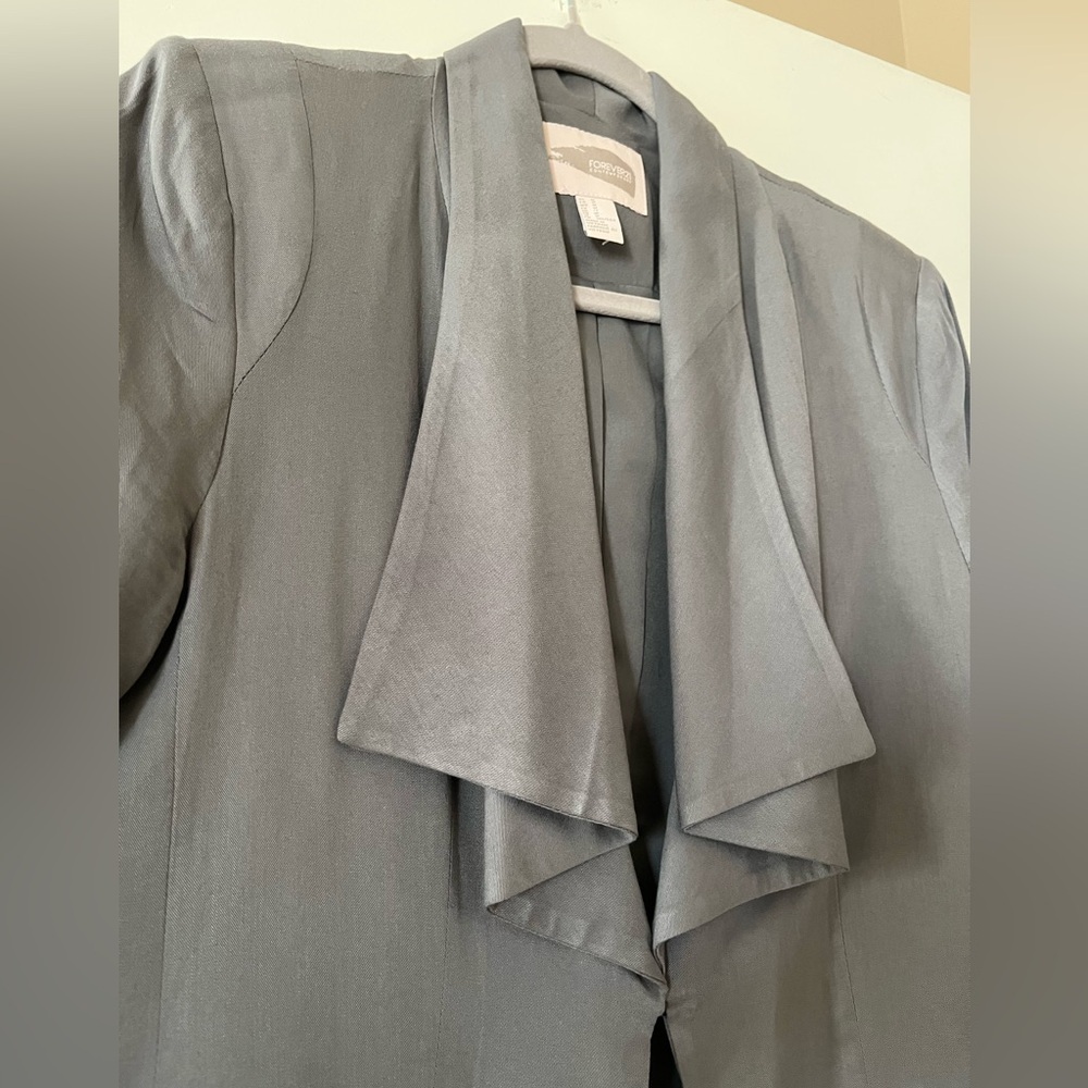 Forever 21 Contemporary Gray Dress Jacket Women’s Size Medium - Picture 3 of 16